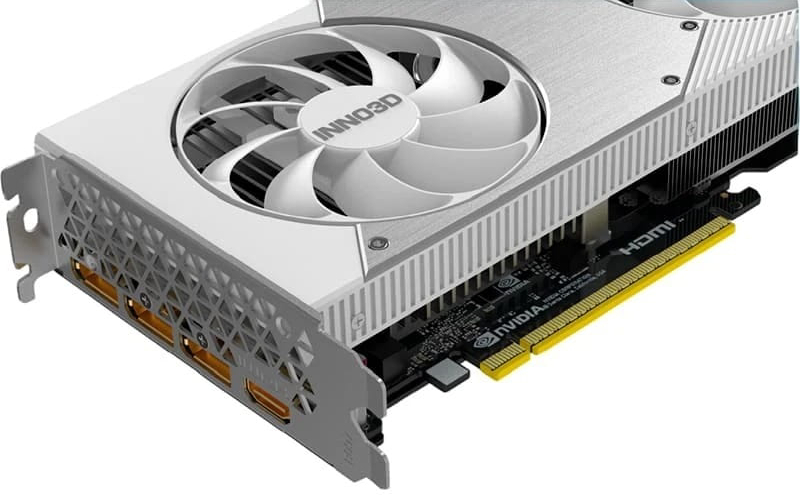 GeForce RTX5060 Inno3D TWIN X2 OC WHITE, 8GB GDDR7, 128bit, PCI Express 5.0 (N50602-08D7X-195070W) на малюнкі №4