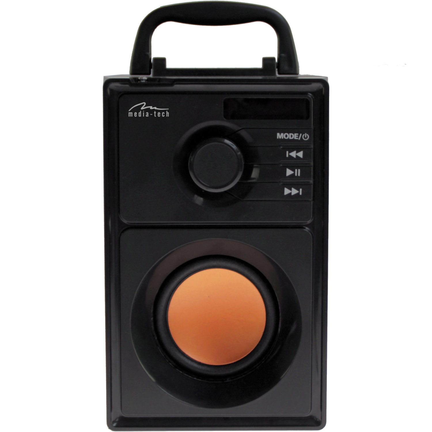 Акустична система 1.0 Media-Tech 15W, Bluetooth/FM/AUX/SD/USB/пульт/BOOMBOX, помар. мембрана, чор (MT3145_V2) Чорний на малюнкі №1
