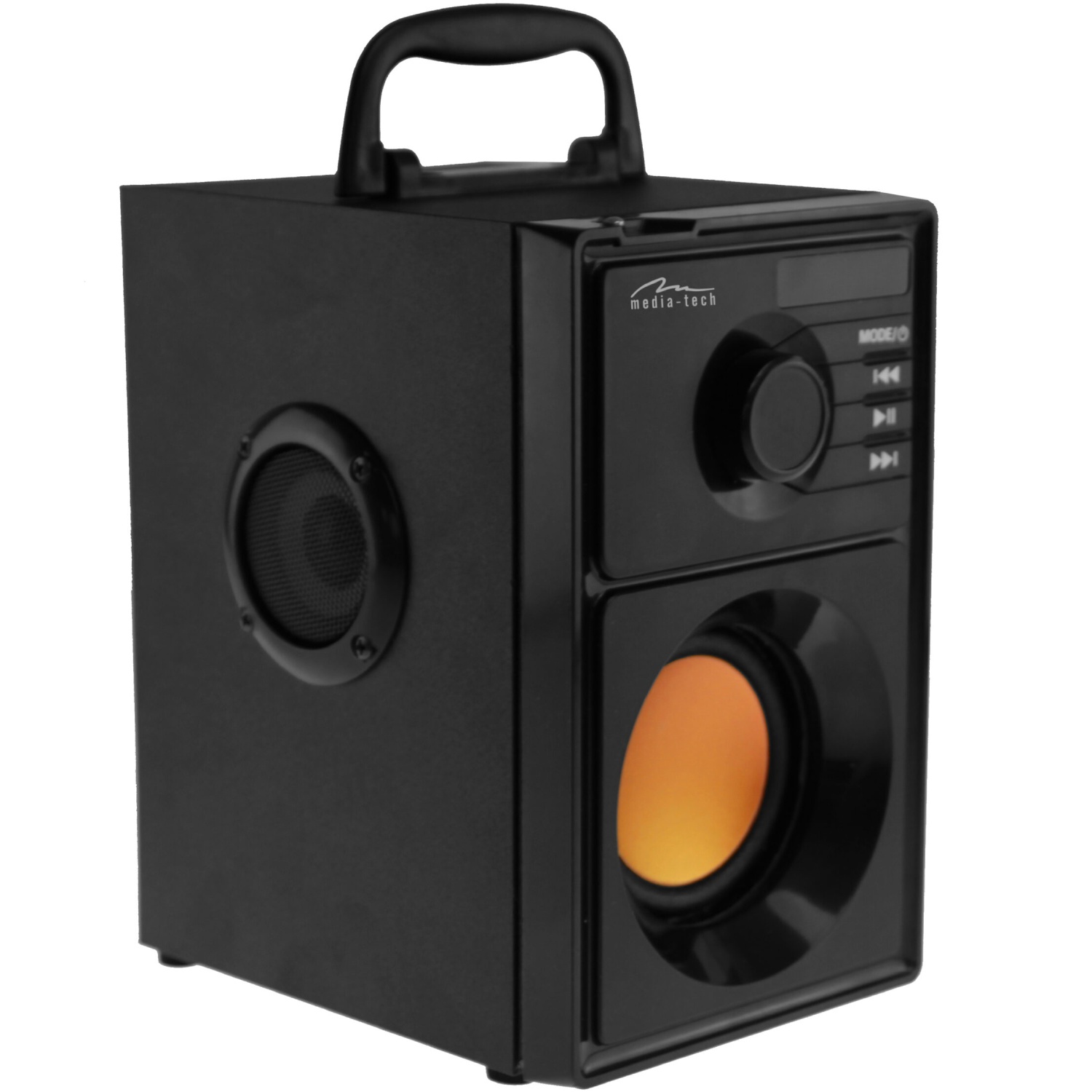 Акустична система 1.0 Media-Tech 15W, Bluetooth/FM/AUX/SD/USB/пульт/BOOMBOX, помар. мембрана, чор (MT3145_V2) Чорний на малюнкі №2
