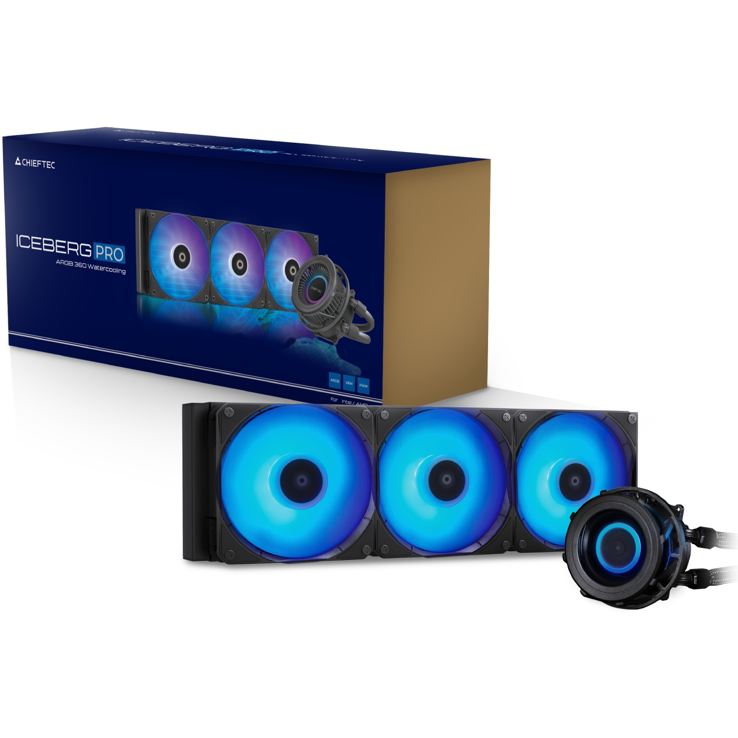 Система водяного охолодження Chieftec Iceberg PRO 360 RGB (CLC-360-VRM-RGB) на малюнкі №4