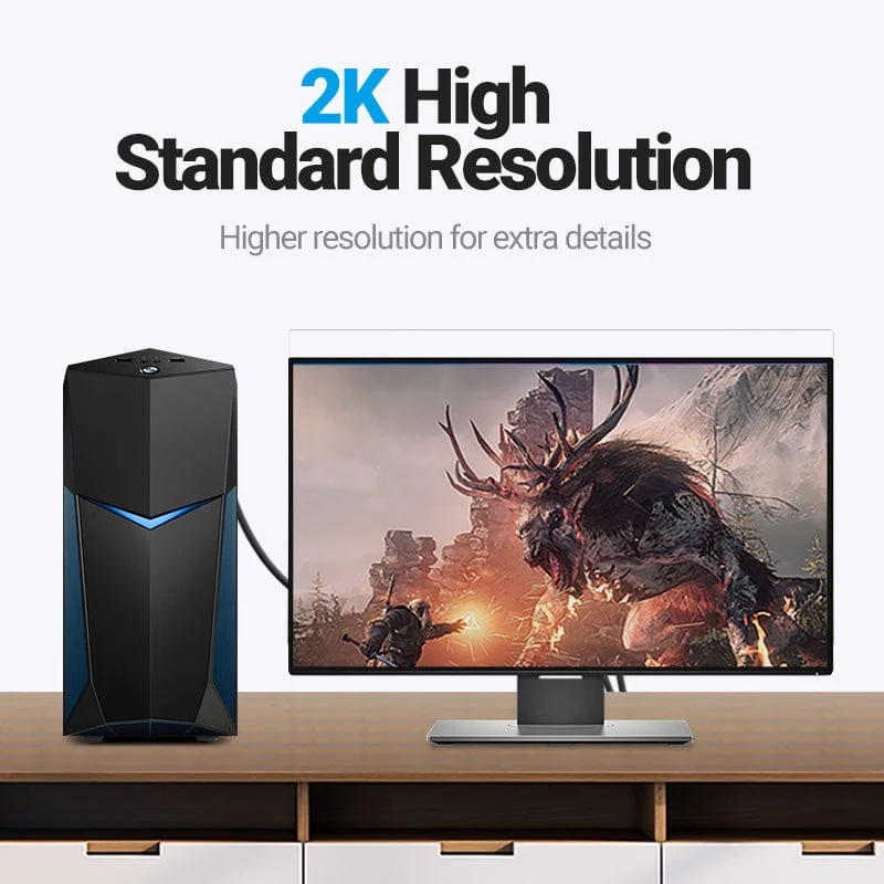 Кабель DVI-D 24M - 24M, 3.0м, 2K 60Hz, Gold-Plated, PVC Vention (EAABI) на малюнкі №7