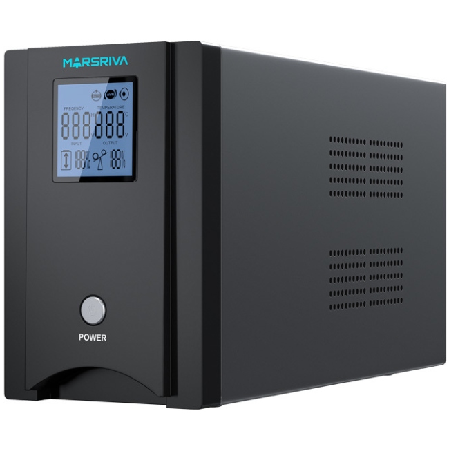 ДБЖ Marsriva MR-UF1500P-H, 1500ВА/1200Вт, чиста синусоїда змінного струму, без АКБ, 24B (MR-UF1500P-H) на малюнкі №1