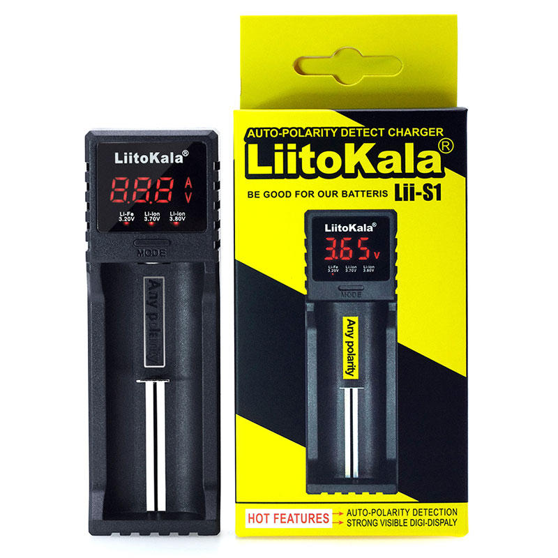 Зарядний пристрій LiitoKala Lii-S1, 1x(Lion/LiFePO4/NiMH/NiCd), 1A, Auto Polarity, Display (Lii-S1) на малюнкі №9
