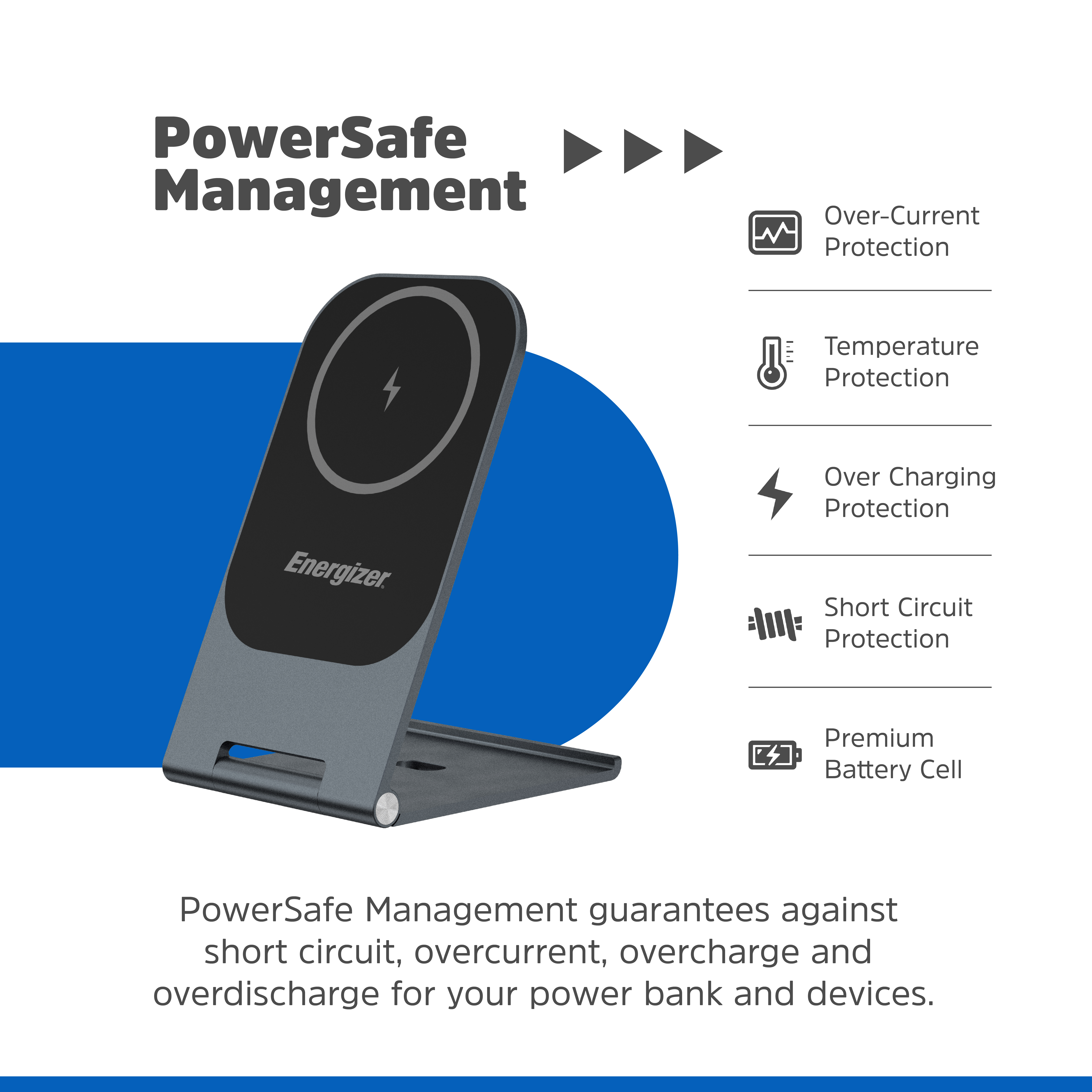 Зарядний пристрій Wireless 15W, with MagSafe, трансформер Energizer чорний (WCP102) на малюнкі №9