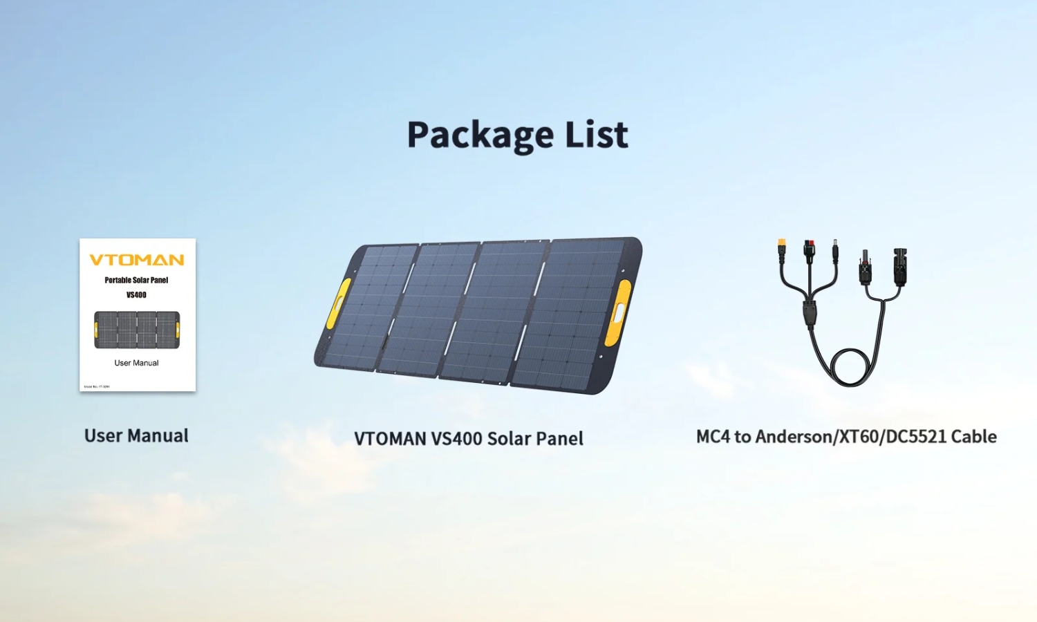 Сонячна панель Vtoman 400W 40V IP67 MC-4/Anderson/XT60/DC5521 (VS400) на малюнкі №3