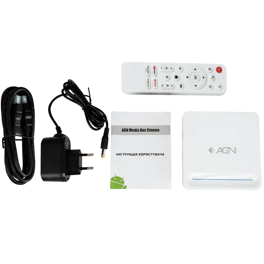 TV Медіаплеєр AGN Media Box Cinema 4/32Gb/Allwinner H618/ Android 14/ WiFi 2.4G+5G/LAN:100M/ BT 5.4 (AGNCINEMA432) Білий на малюнкі №8