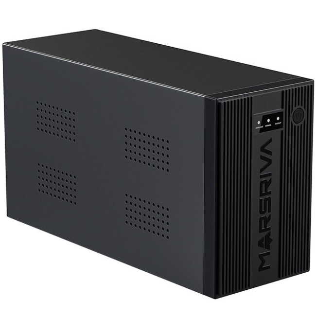 ДБЖ Marsriva MR-UF1000, 1000ВА/600Вт, Line-Interactive, LED version, 3хSchuko, 2*12V/9Ah (MR-UF1000) на малюнкі №2