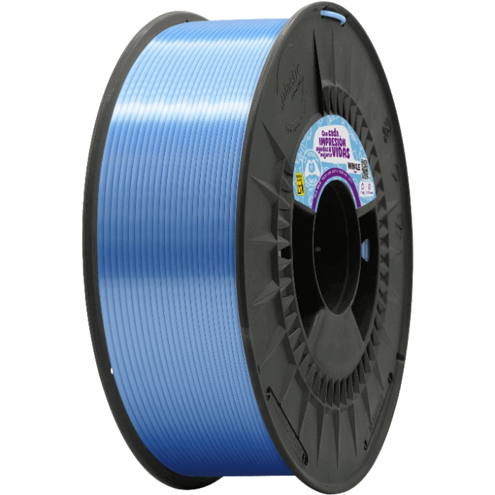 Пластик (Filament) WINKLE PLA SILK 1кг, 1.75мм (PSI01000175SONMARWNK) Блакитний на малюнкі №1