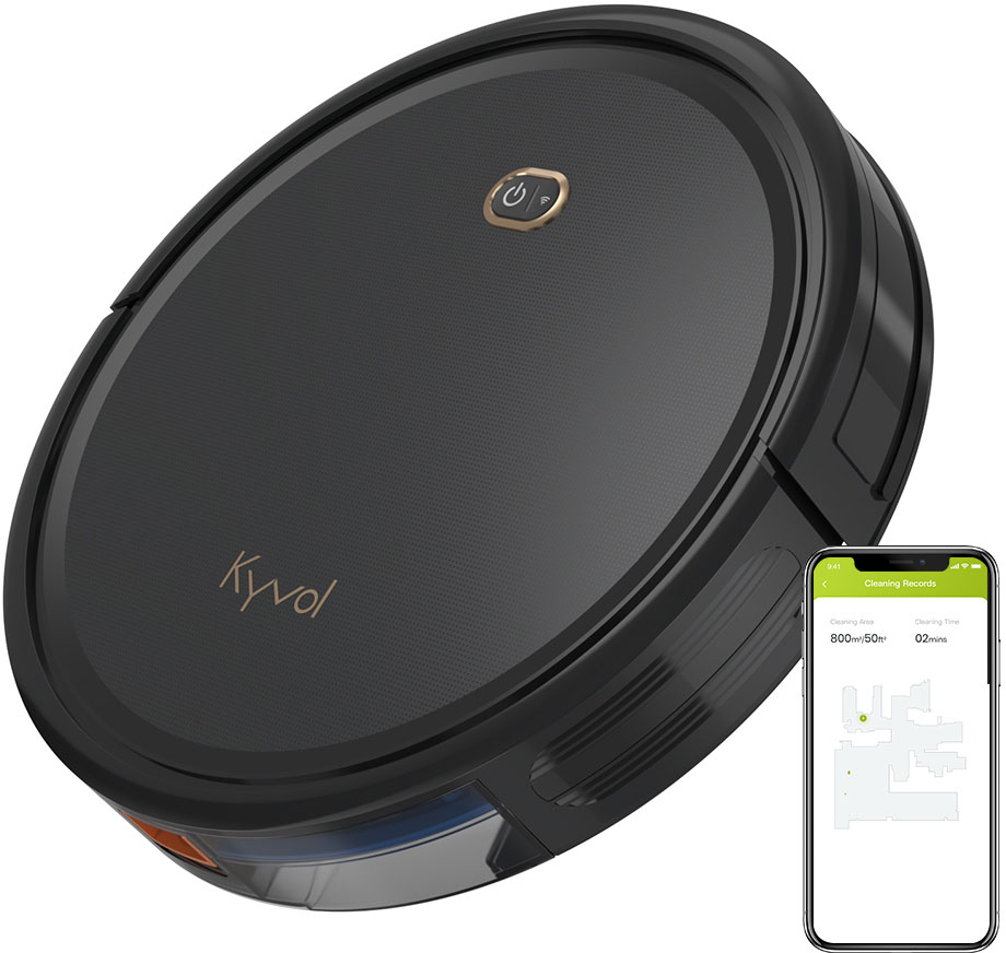 Робот пилосос Kyvol Cybovac D2 Random/500ml/2600 mA/1200 pa/Google Assistant, Amazon Alexa\Black (Kyvol D2) Чорний на малюнкі №3