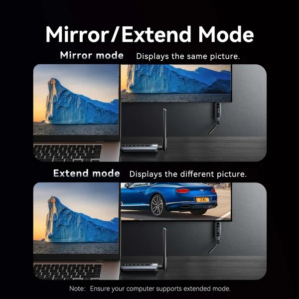 Комплект підсилювача HDMI сигналу (TX+2xRX) 1080P60Гц 5GHz Vention (ADPH0-2) Сірий на малюнкі №6