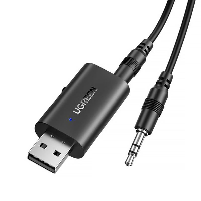 Приймач/транслятор UGREEN USB 2.0 to 3.5mm Bluetooth Adapter with Audio Cable CM523 (60300) на малюнкі №2