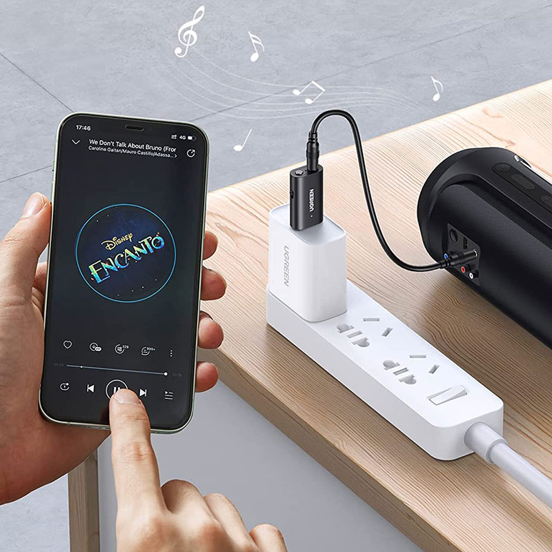 Приймач/транслятор UGREEN USB 2.0 to 3.5mm Bluetooth Adapter with Audio Cable CM523 (60300) на малюнкі №4