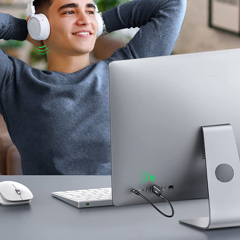 Приймач/транслятор UGREEN USB 2.0 to 3.5mm Bluetooth Adapter with Audio Cable CM523 (60300) на малюнкі №5