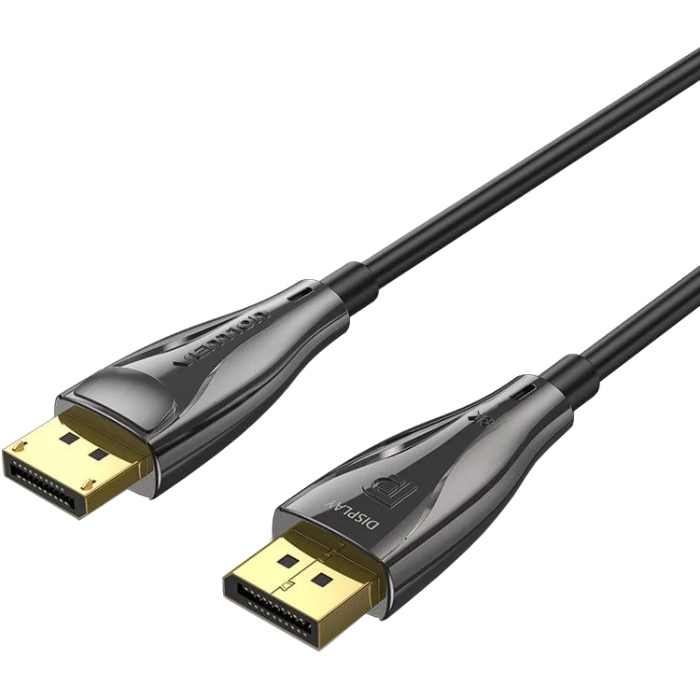Кабель DisplayPort M - M 5.0м, V1.4, optical, 8K 60 Гц, зворотня сумісність, Zinc Alloy, Vention (HCBBJ) на малюнкі №1