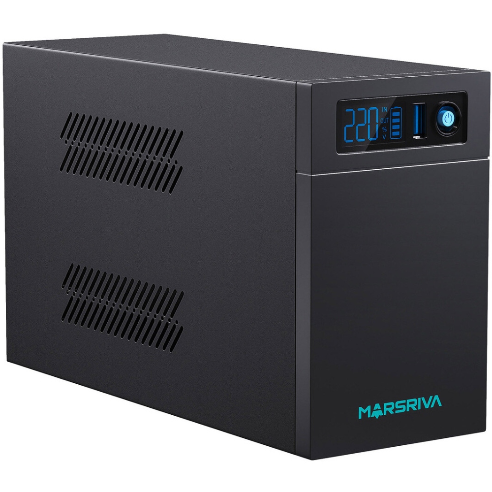 ДБЖ Marsriva MR-UF800L, 800ВА/480Вт, Line-Interactive, LED version, з літієвою батареєю (MR-UF800L) на малюнкі №2
