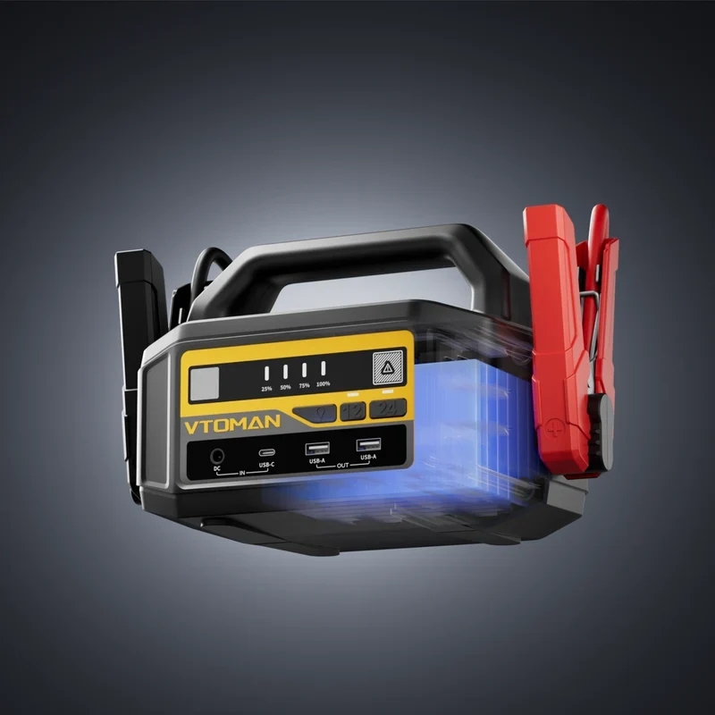 Автомобільний Jump Starter 6000A, 12V/24V, 36400mAh, 145Вт, 133.59 Вт/год Vtoman (V-Truck) на малюнкі №3