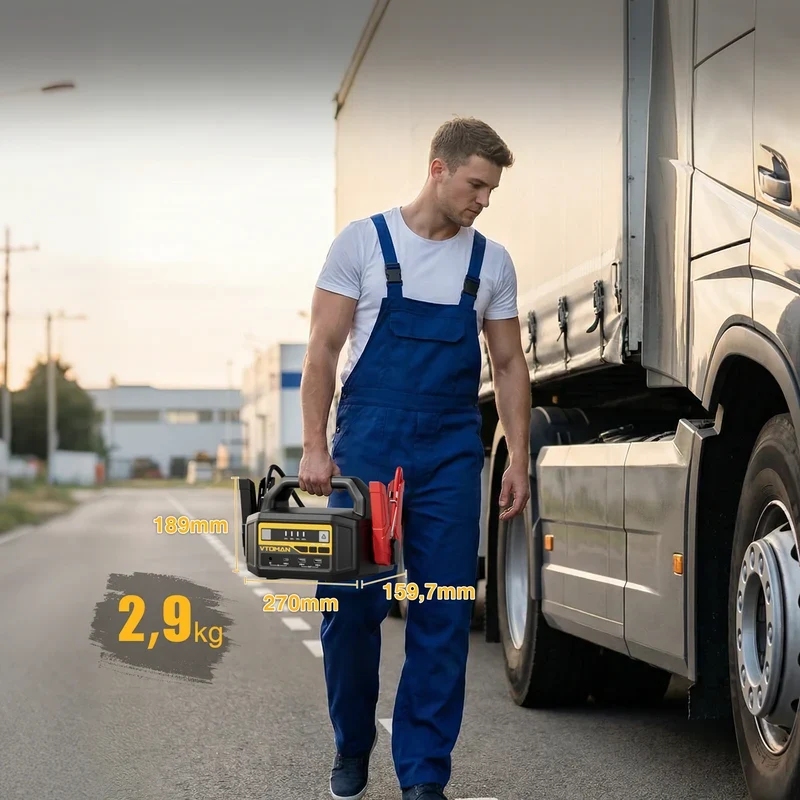 Автомобільний Jump Starter 6000A, 12V/24V, 36400mAh, 145Вт, 133.59 Вт/год Vtoman (V-Truck) на малюнкі №4
