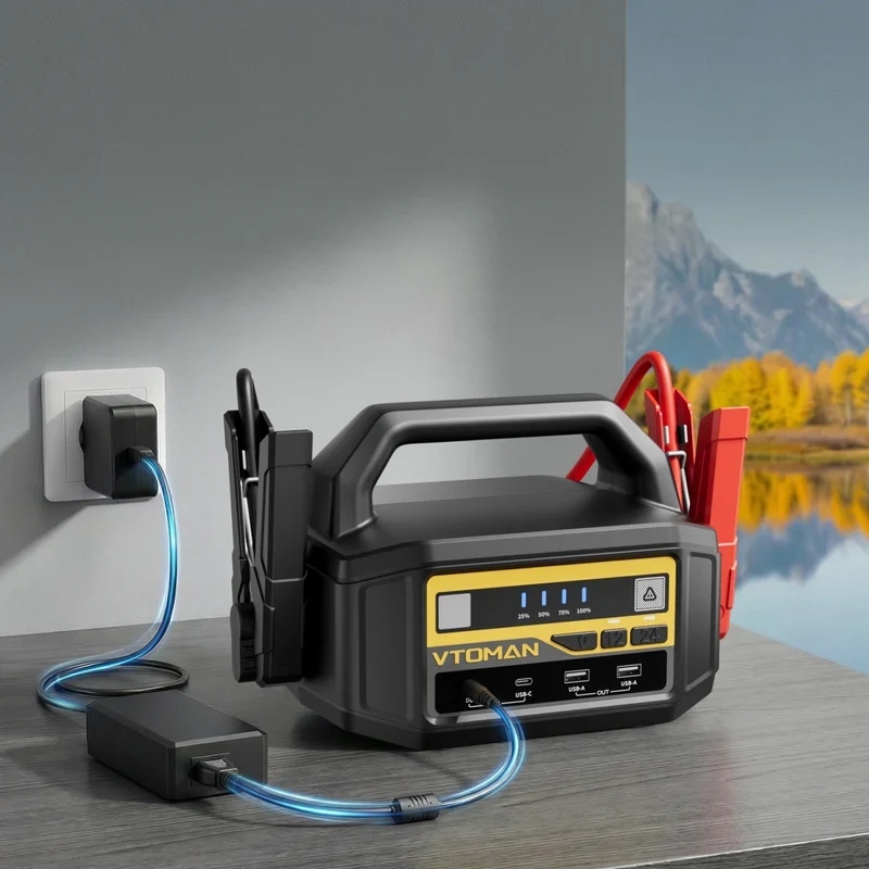 Автомобільний Jump Starter 6000A, 12V/24V, 36400mAh, 145Вт, 133.59 Вт/год Vtoman (V-Truck) на малюнкі №5