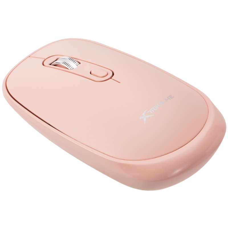 Мишка XTRIKE ME GW-119, бездротова Bluetooth+2.4G, 1600dpi, 4кн, Silent, Рожева (GW-119PK) Рожевий на малюнкі №2