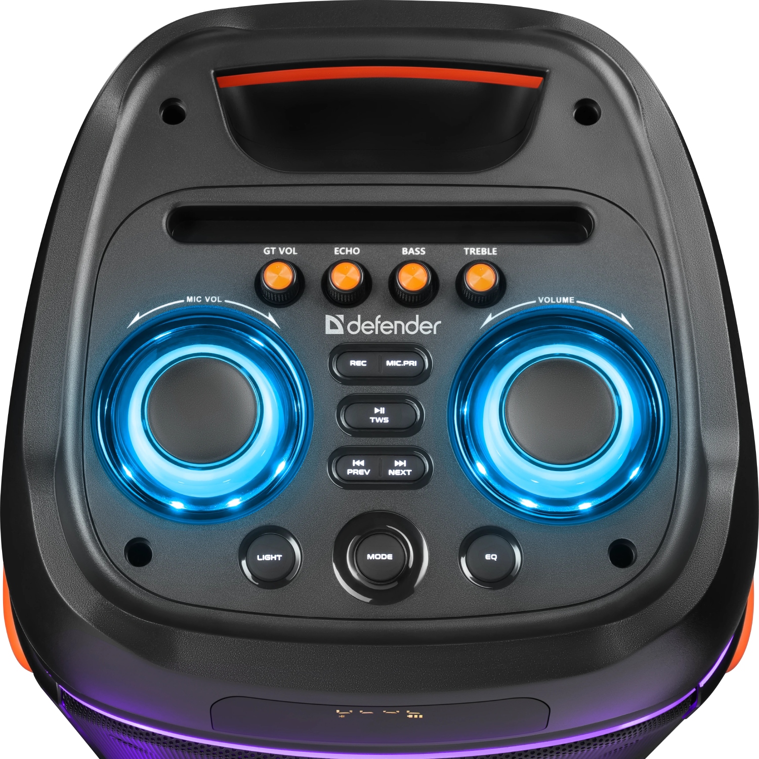 Акустична система 2.0 Defender Boomer 120, 120Вт BT/FM/TF/USB/MIC/LED, чорна (65127) на малюнкі №7