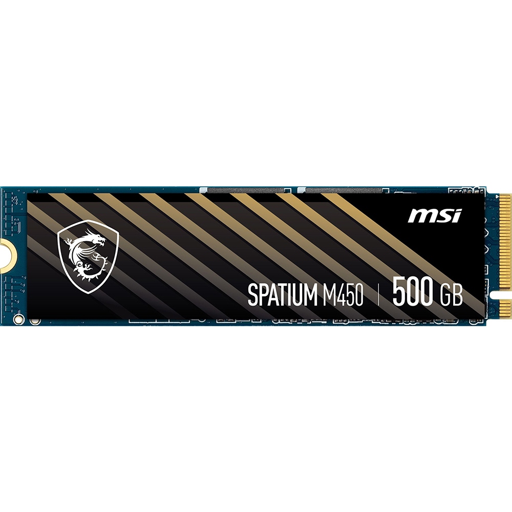 SSD 500Gb MSI SPATIUM M450 M.2 2280 PCIe NVMe Gen 4x4 3D NAND, Retail (S78-440K380-P83) на малюнкі №1
