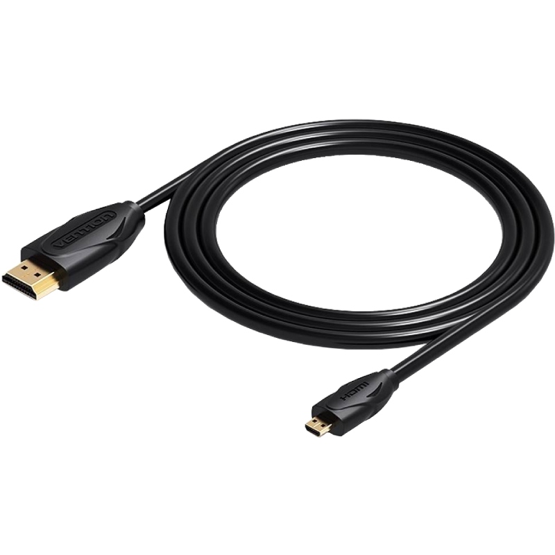 Кабель HDMI M - Micro M, 2.0 м, V2.0 4K 60Гц 18Gbps HDR Dolby, PVC Vention (VAA-D03-B200) на малюнкі №2