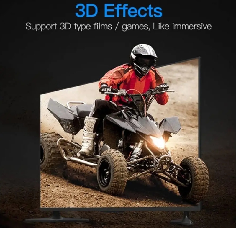 Кабель HDMI M - Micro M, 2.0 м, V2.0 4K 60Гц 18Gbps HDR Dolby, PVC Vention (VAA-D03-B200) на малюнкі №6