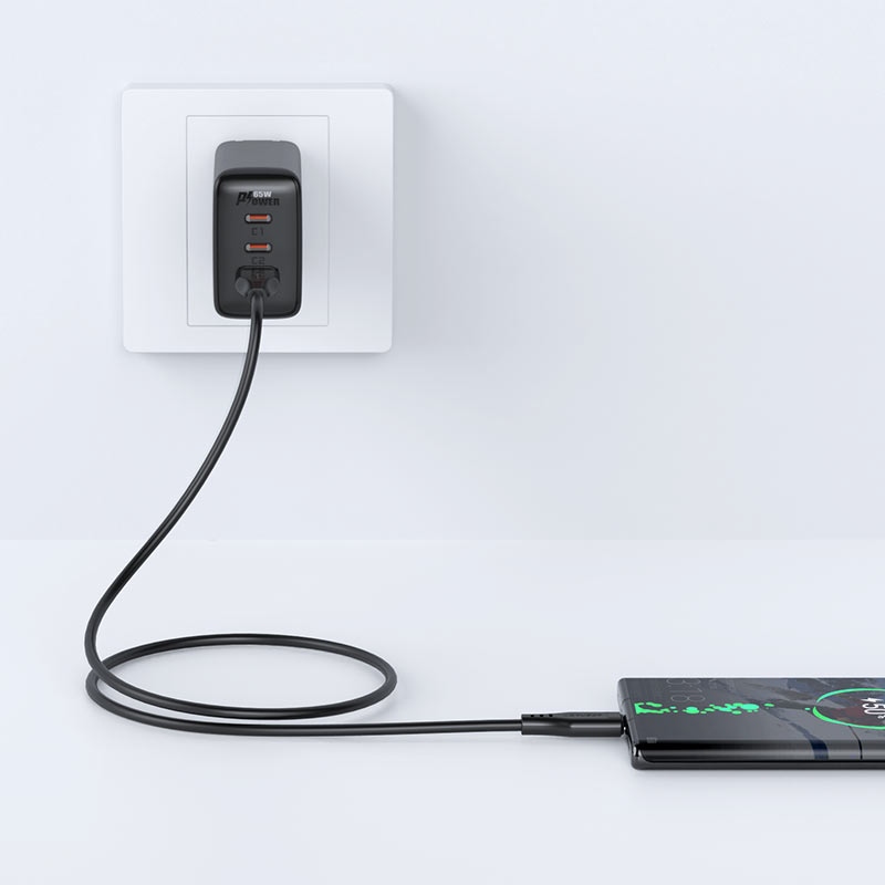 Кабель USB 2.0 AM-Type-C M, 1.2 м, 60W TPE C3-04 Black Acefast (6974316280866) Чорний на малюнкі №5