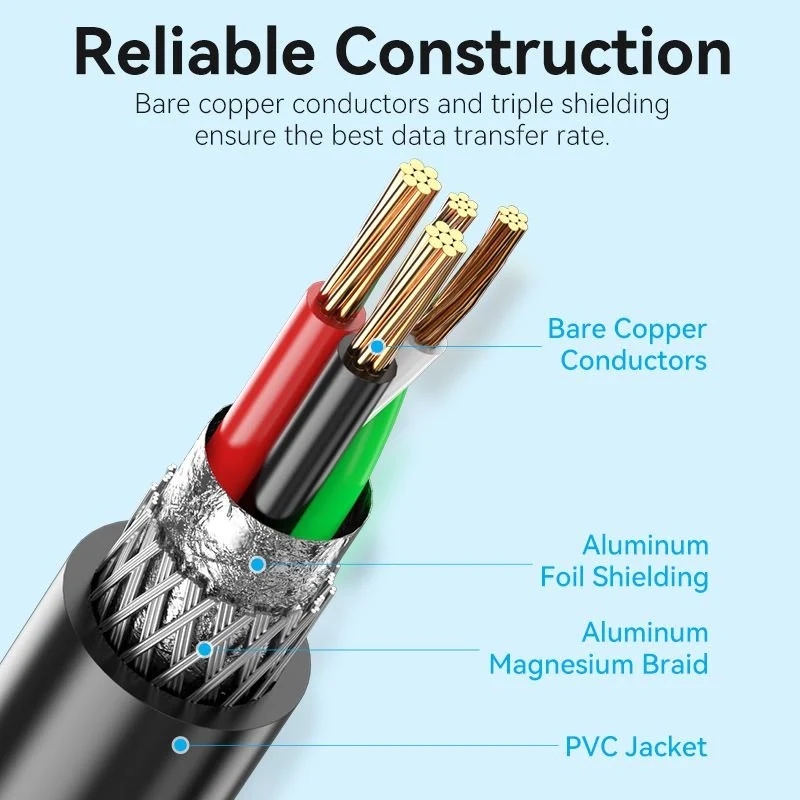 Кабель USB 2.0 AM - RS-232 M, 2.0м, PVC, Vention (VAS-C02-B200) Чорний на малюнкі №8