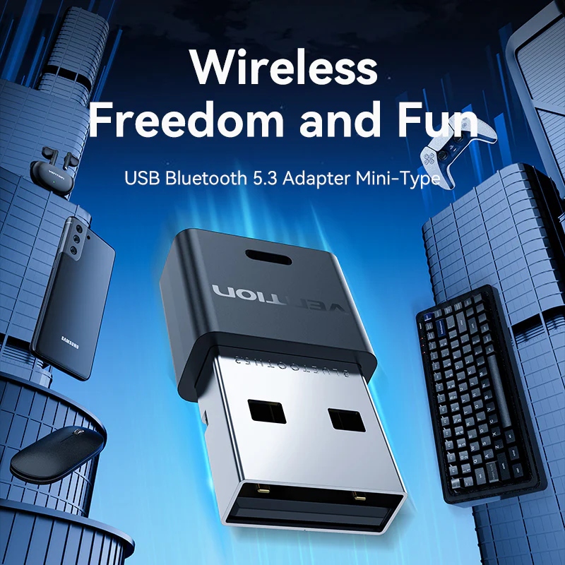Bluetooth USB adapter v5.3 20м Vention (NAHB0) на малюнкі №4
