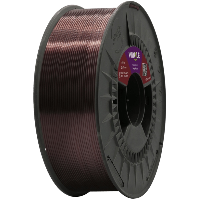 Пластик (Filament) WINKLE PETG CRYSTAL 1кг, 1.75мм, темно‑ліловий (PET01000175MALOSCWNK) шоколадний на малюнкі №1
