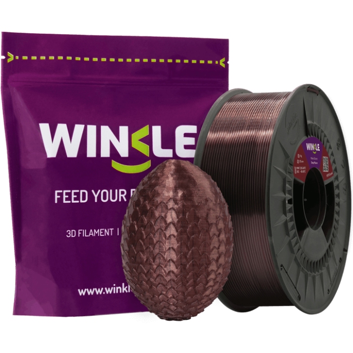 Пластик (Filament) WINKLE PETG CRYSTAL 1кг, 1.75мм, темно‑ліловий (PET01000175MALOSCWNK) шоколадний на малюнкі №2