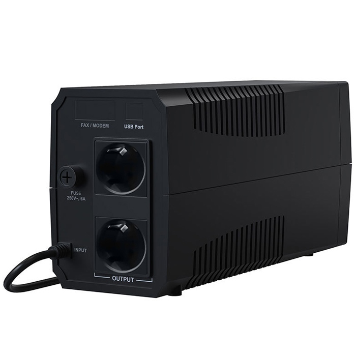 ДБЖ Marsriva MR-UF800, 800ВА/480Вт, Line-Interactive, LED version, 2хSchuko, 1*12V/9Ah (MR-UF800) на малюнкі №3