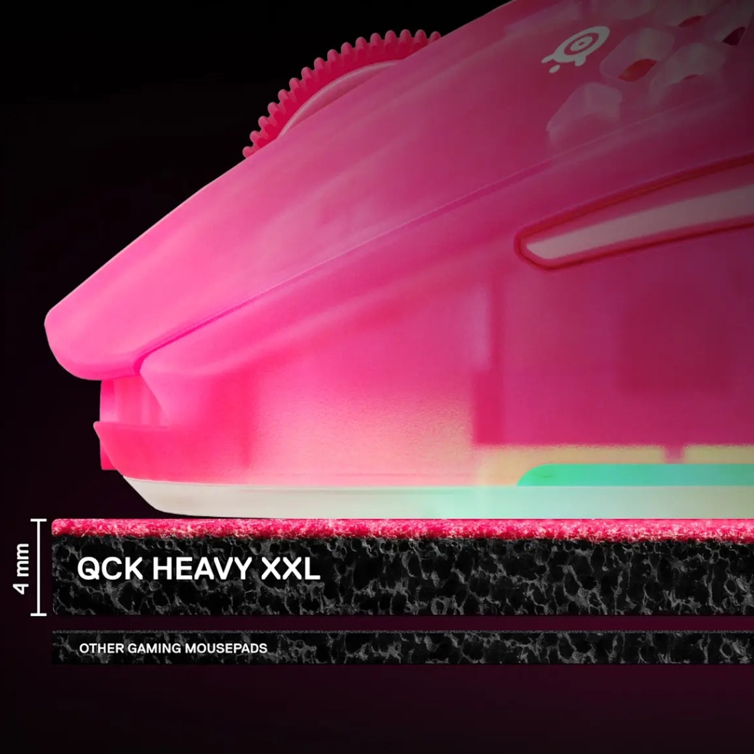 Ігрова поверхня SteelSeries QcK Heavy XXL 900х400х4мм Magenta (63478) пурпуровий на малюнкі №2