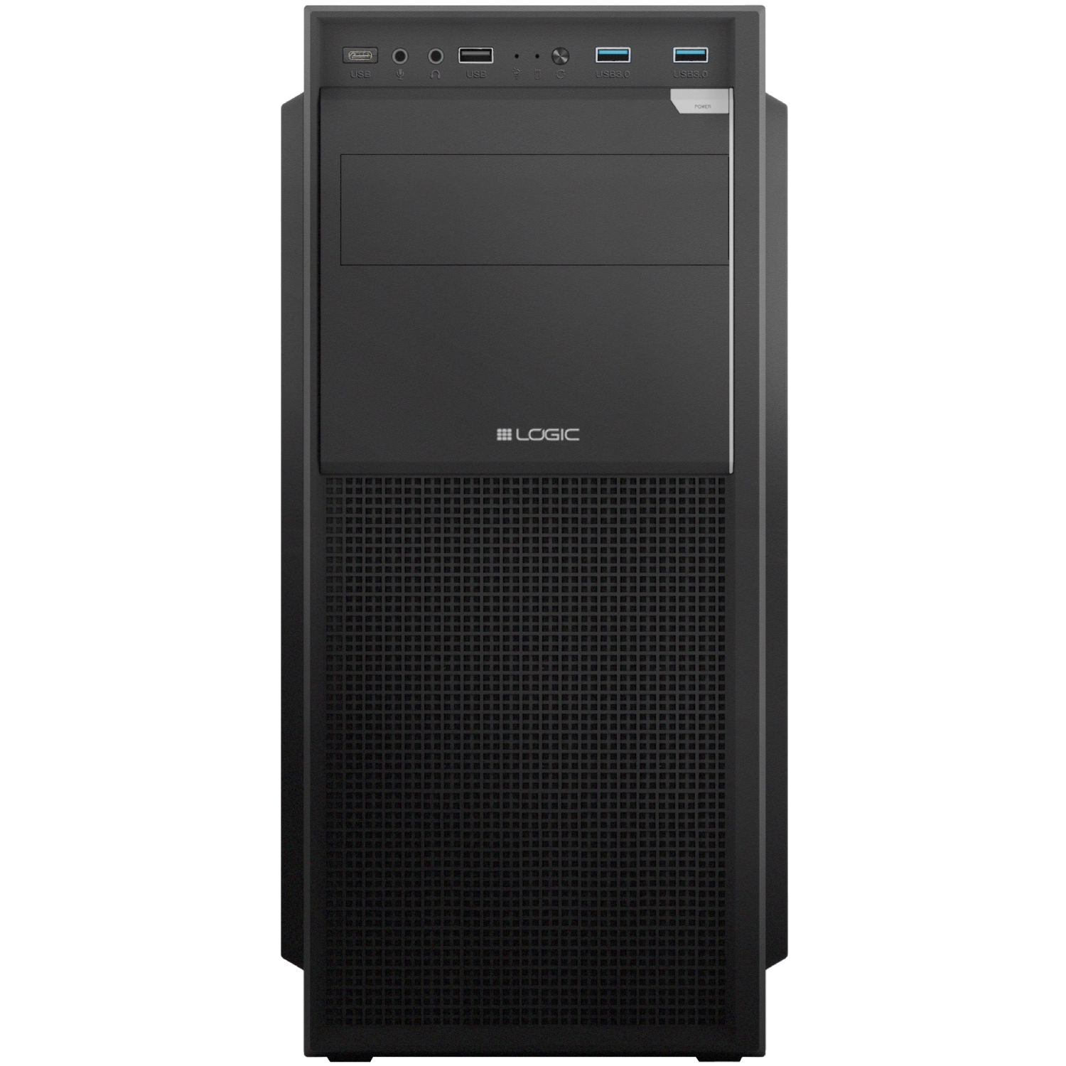 Корпус LogicConcept J23 PRO USB 3.0x2+2.0x1+TYPE-Cx1 BLACK без БЖ ATX (LC-A-J23PR-1F-B) Чорний на малюнкі №2