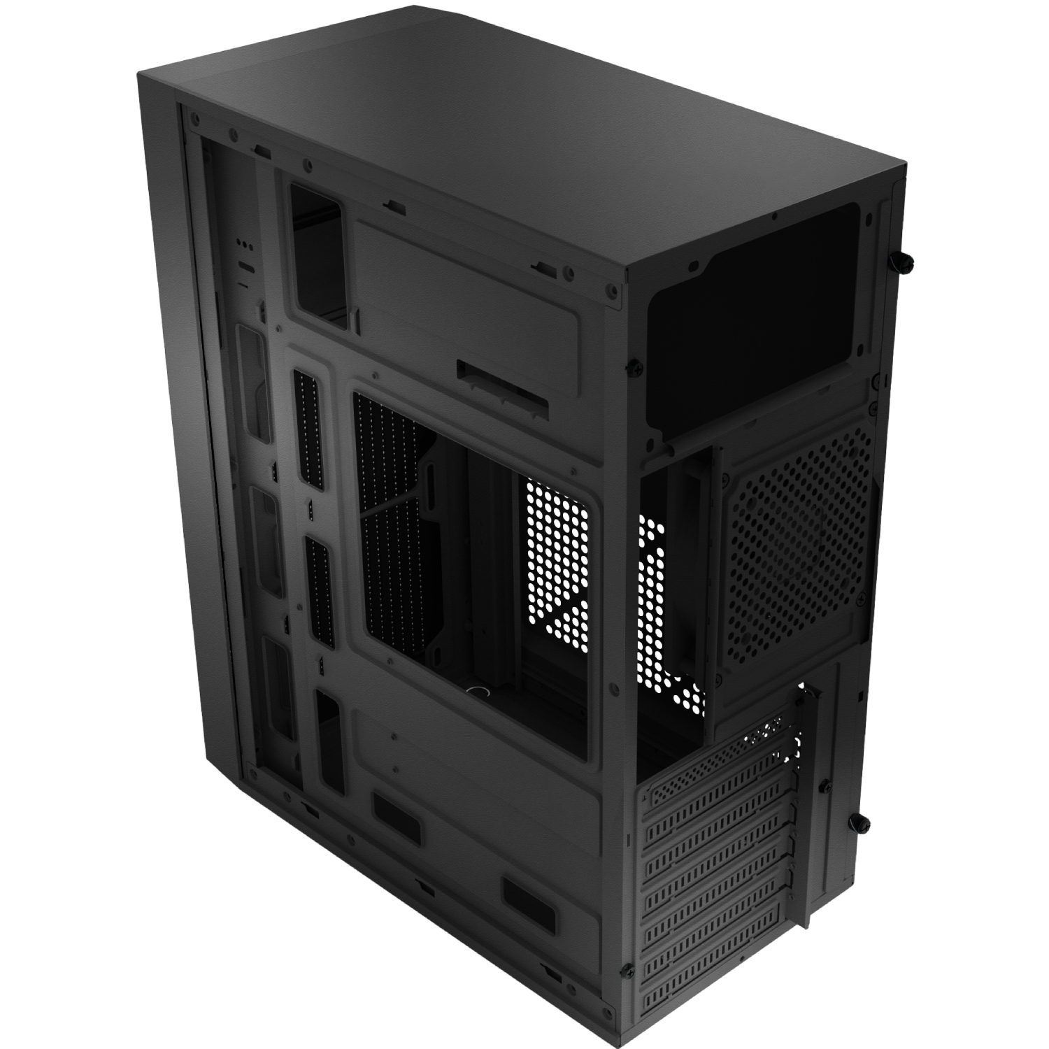 Корпус LogicConcept J23 PRO USB 3.0x2+2.0x1+TYPE-Cx1 BLACK без БЖ ATX (LC-A-J23PR-1F-B) Чорний на малюнкі №5