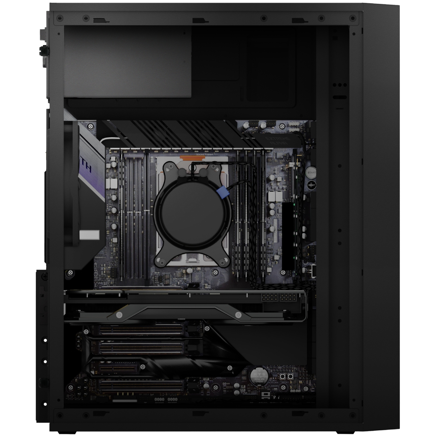 Корпус LogicConcept J23 PRO USB 3.0x2+2.0x1+TYPE-Cx1 BLACK без БЖ ATX (LC-A-J23PR-1F-B) Чорний на малюнкі №8