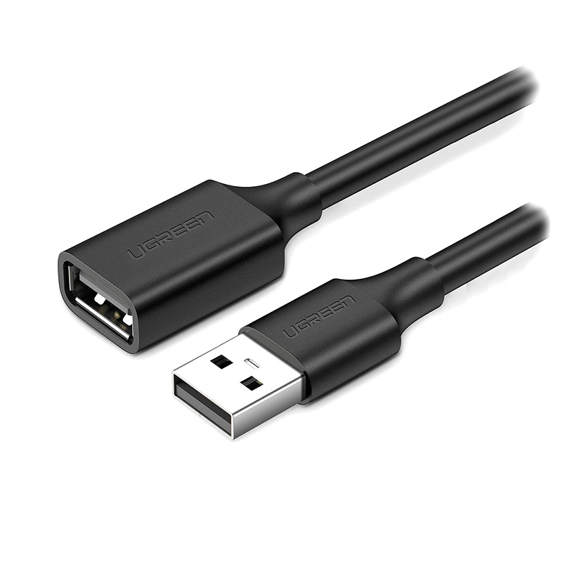 Кабель продовжувач USB 2.0 AM-AF, 3м, Nickel Plating Extension Cable Чорний, US103 UGREEN (10317) Чорний на малюнкі №1