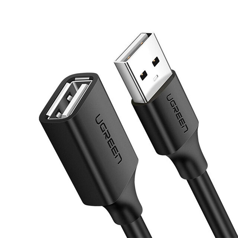 Кабель продовжувач USB 2.0 AM-AF, 3м, Nickel Plating Extension Cable Чорний, US103 UGREEN (10317) Чорний на малюнкі №2