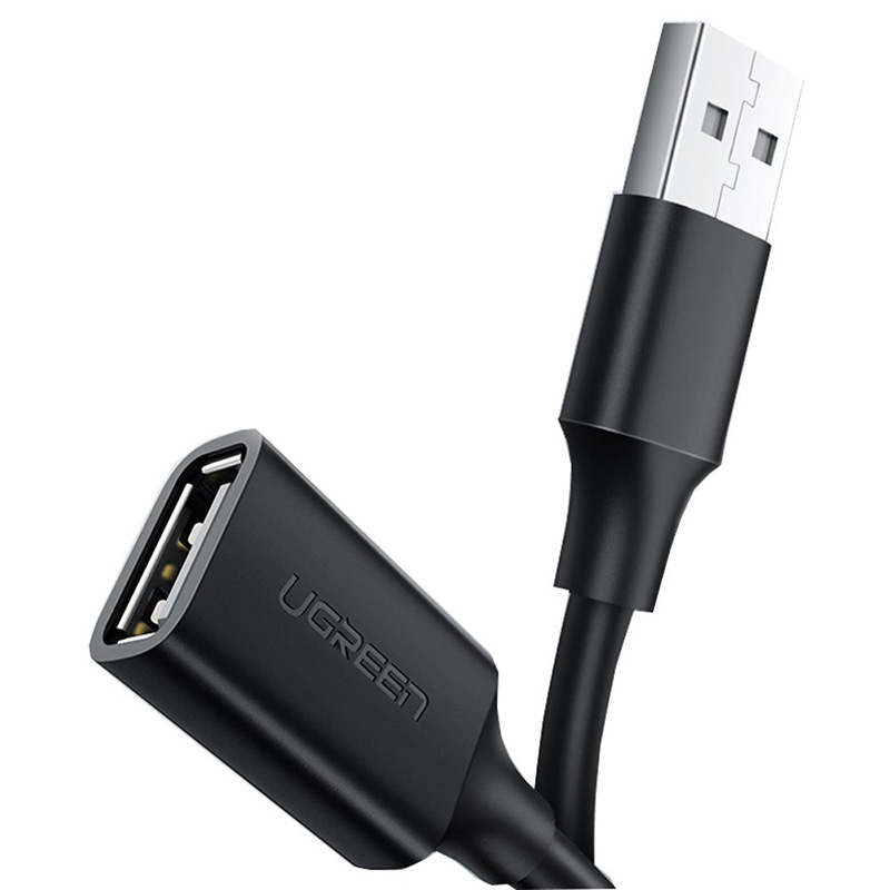 Кабель продовжувач USB 2.0 AM-AF, 3м, Nickel Plating Extension Cable Чорний, US103 UGREEN (10317) Чорний на малюнкі №3