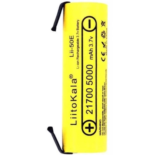 Акумулятор 21700 LiitoKala, 50E-N, 5000mAh, 3.7V li-ion battery, 1 pcs (50E-N) на малюнкі №1