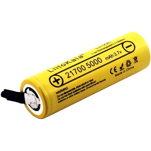 Акумулятор 21700 LiitoKala, 50E-N, 5000mAh, 3.7V li-ion battery, 1 pcs (50E-N) на малюнкі №2