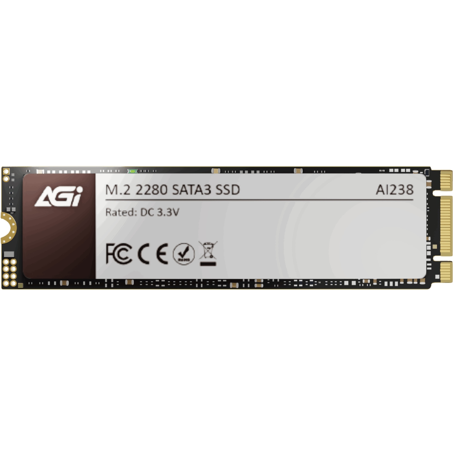 SSD 512Gb AGI AI238 M.2 2280 SATA 2.5 3D NAND QLC, Retail (AGI512G80AI238) на малюнкі №1
