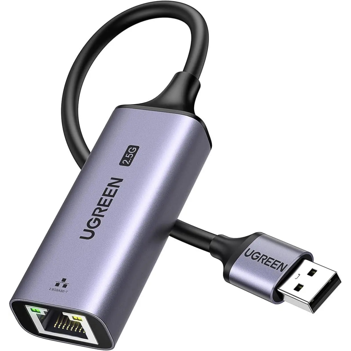 Перехідник USB 3.0 Type-A -- Ethernet RJ45 2.5Gb CM648 Ugreen чорний (25051) на малюнкі №1