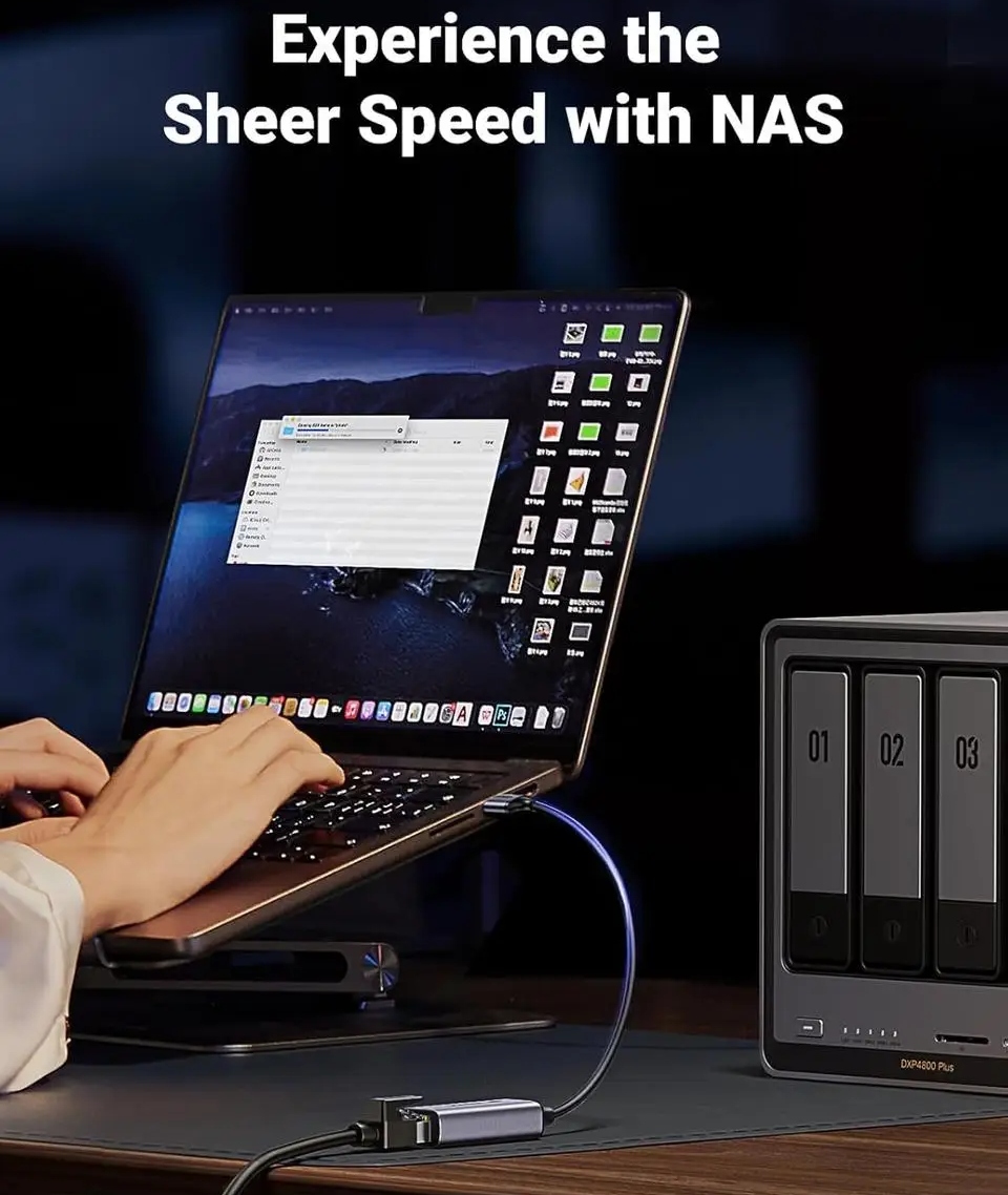 Перехідник USB 3.0 Type-A -- Ethernet RJ45 2.5Gb CM648 Ugreen чорний (25051) на малюнкі №3