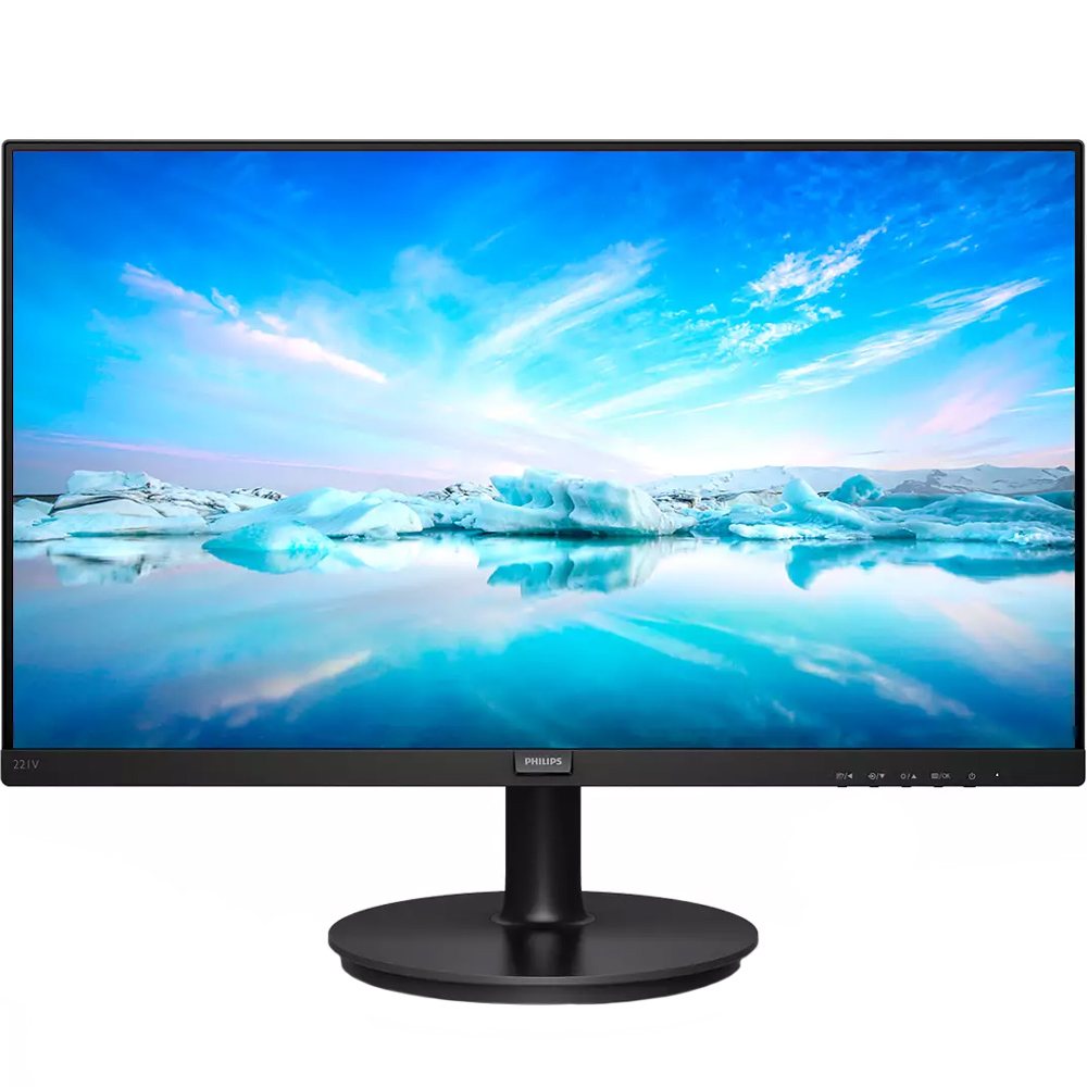 TFT 21.5 Philips 221V8, VA, VGA, HDMI (221V8/00) Чорний на малюнкі №1