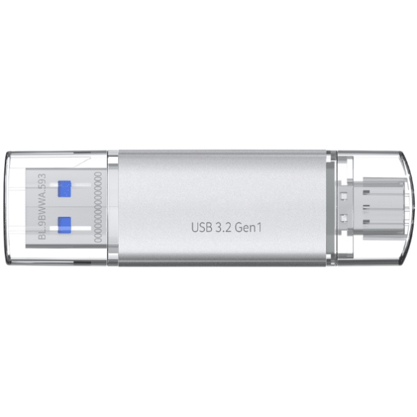 USB Flash Acer UT300 512GB Dual Drive USB-C&USB-A USB 3.2 Gen1, Retail (BL.9BWWA.592) Сірий на малюнкі №4