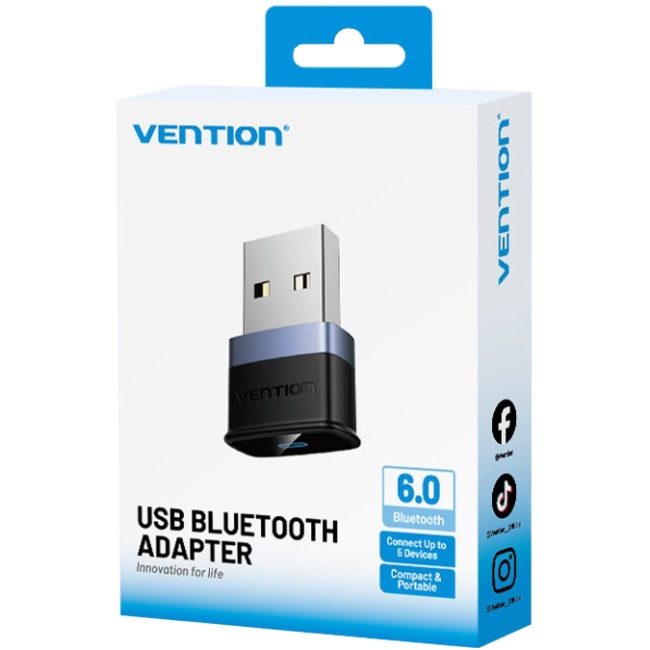 Bluetooth USB adapter v6.3 20м Vention (NANB0) на малюнкі №2