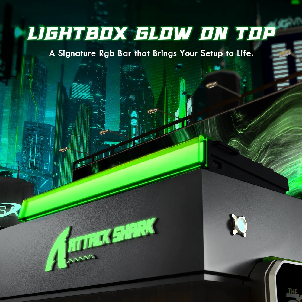 Клавіатура ігрова магнітна Attack Shark R85 HE 79кл. RGB, USB-C, Magnetic Switch Green (R85HEGRN_AS) Чорний на малюнкі №3