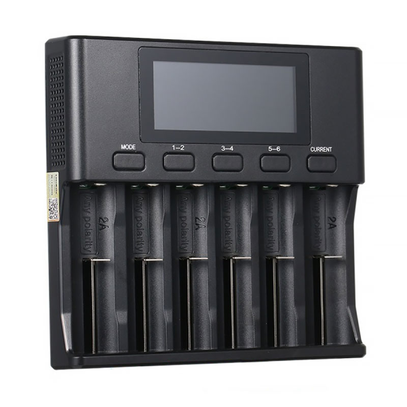 Зарядний пристрій LiitoKala Lii-S6, 6x(Lion/LiFePO4/NiMH/NiCd), Auto Polarity, Display+CAR charger (Lii-S6+CAR charger) на малюнкі №2